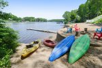 An assortment of kayaks for your use